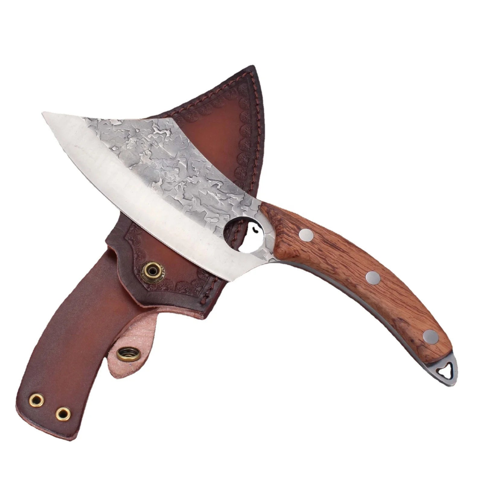 Professional Butcher Knife Set with Leather Sheath for Kitchen Serapian Chopping Knives for Sale