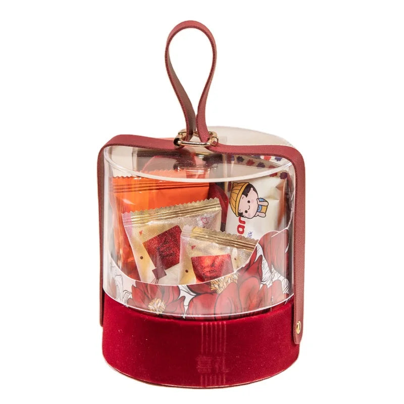 OEM Custom clear Base Acrylic Gift Candy Box with Dividers Lucite Box