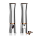 New Home Round Stainless Steel Salt and Pepper Wholesale Electric Salt and Pepper Grinder Set