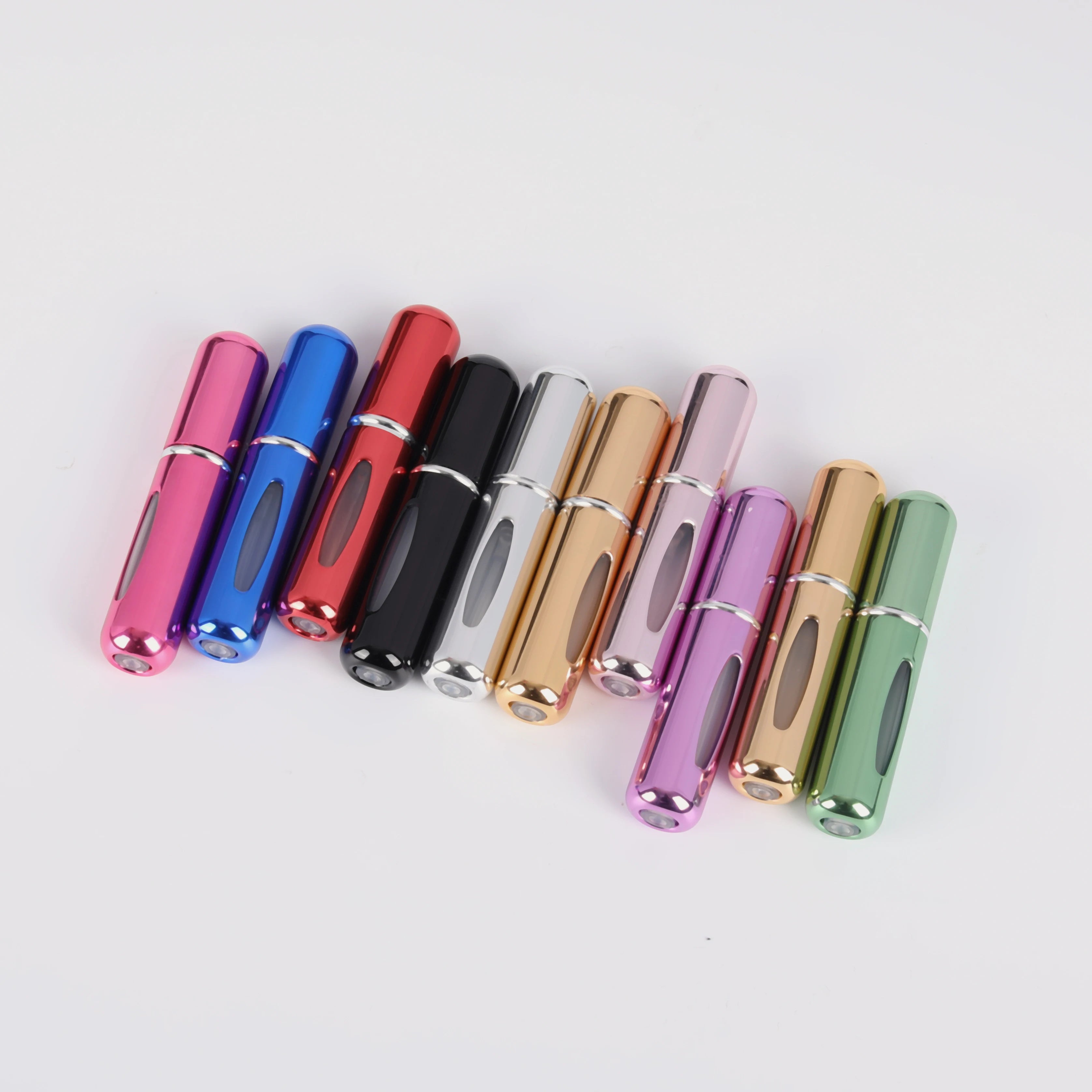 5ml Pocket Perfume Atomizer Aluminum Spray Bottle Glass Container Travel Use Mini Frasco De Perfume