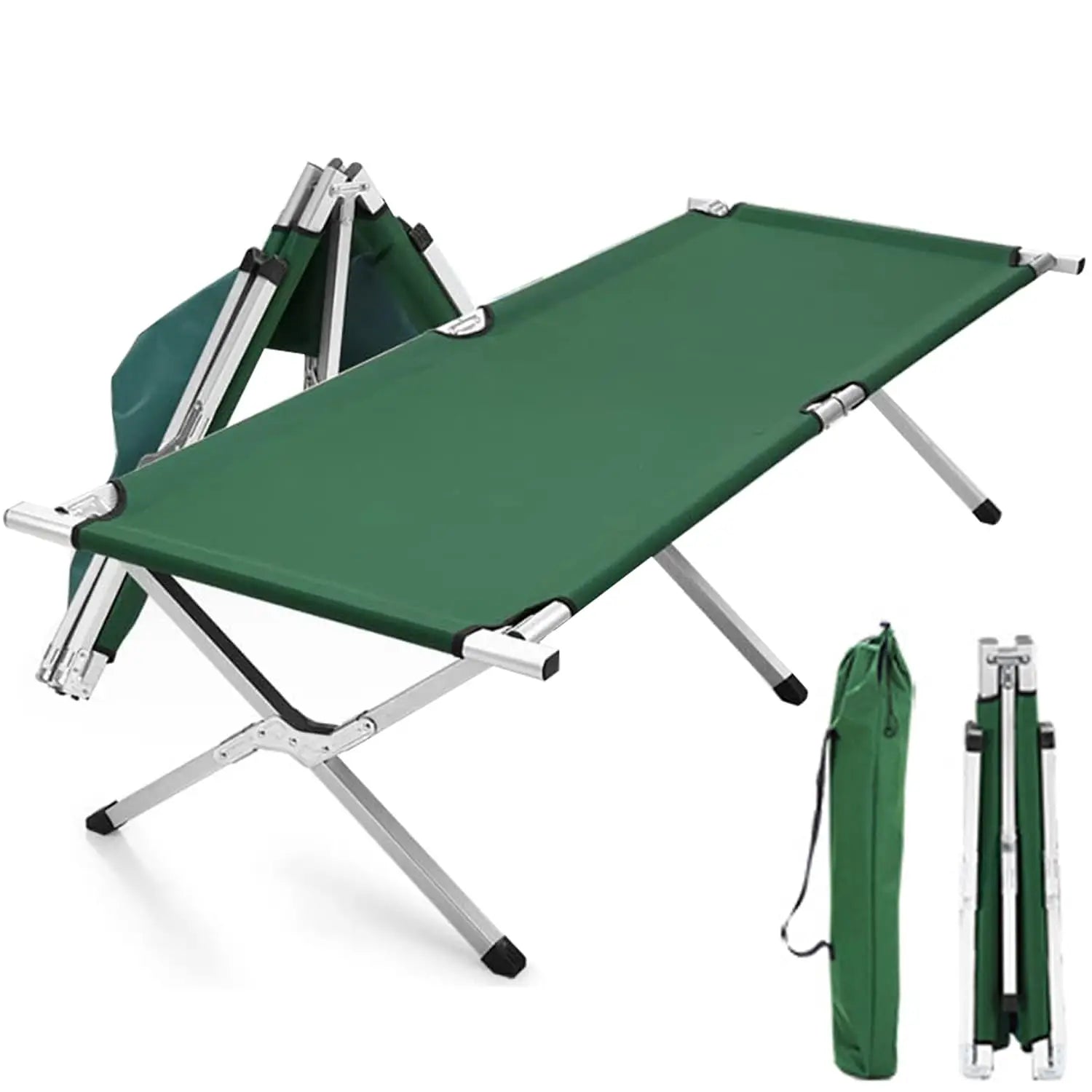 Modern Design Foldable Ultralight Compact Aluminum-Iron Frame Cot for Outdoor & Indoor Use Hospital & Living Room