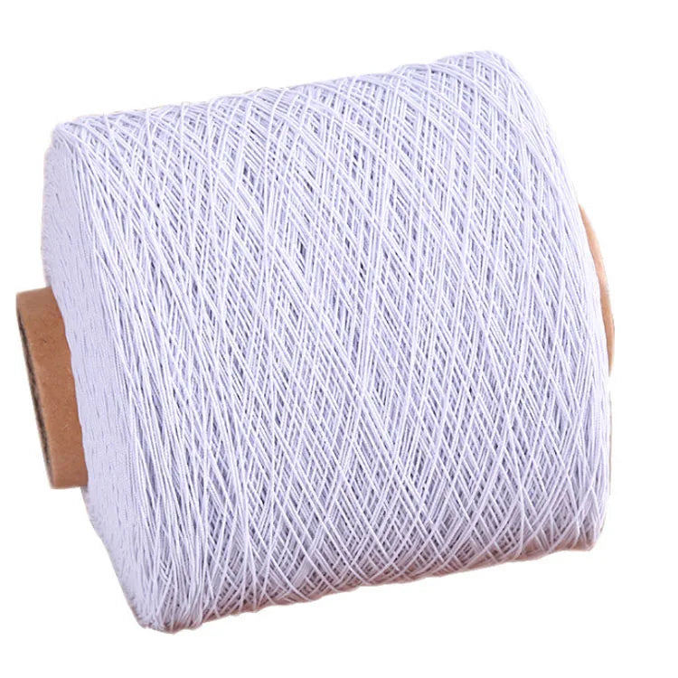 Factory Wholesale White 37# Latex Elastic Thread for Sewing for Cross Stitch Embroidery Crochet with Raw Filament Pattern
