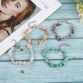 Latest Boho Crushed Adjustable Bracelet Dainty Natural Raw Gemstone Jewelry Gift for Women Wedding Crystal Beaded Bracelet Agate