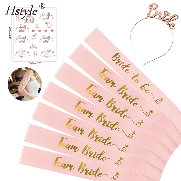 Bridal Shower Gift Supplies Rose Gold Bride to Be Bachelorette Sash Veil Crown TiaraBride Bridesmaids Supplies  SD080