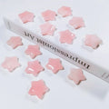 Huiying Wholesale Natural Carved Gemstone Rose Quartz Star Shaped Crystal Stones For Healing Reiki Crafts