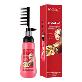 Herbal Hair Straightener Cream for Curly Hair Nourishing Moisturizing Smoothing Color-Protection Hair-Repairing Home Hurting