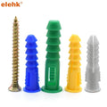Elehk 3/16" Grey Rib Plastic Anchor Plastic Wall Plug Pe Wall Anchor Plastic Ribbed Anchor Wall Plug