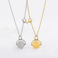 New Arrival 18k Gold  Round Disc Pendant Stainless Steel Necklace for Engraving