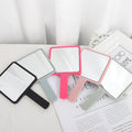 Wholesale Custom Logo Hand Mirror for Makeup Big Square White Black Pink Cosmetics Handheld Handle Single Side