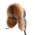 Trapper Hat Fox Fur New Design Real Natural Wholesale Winter Man Adults Earflap Hat Trooper Hat Adjustable Plain Dyed Party Fur