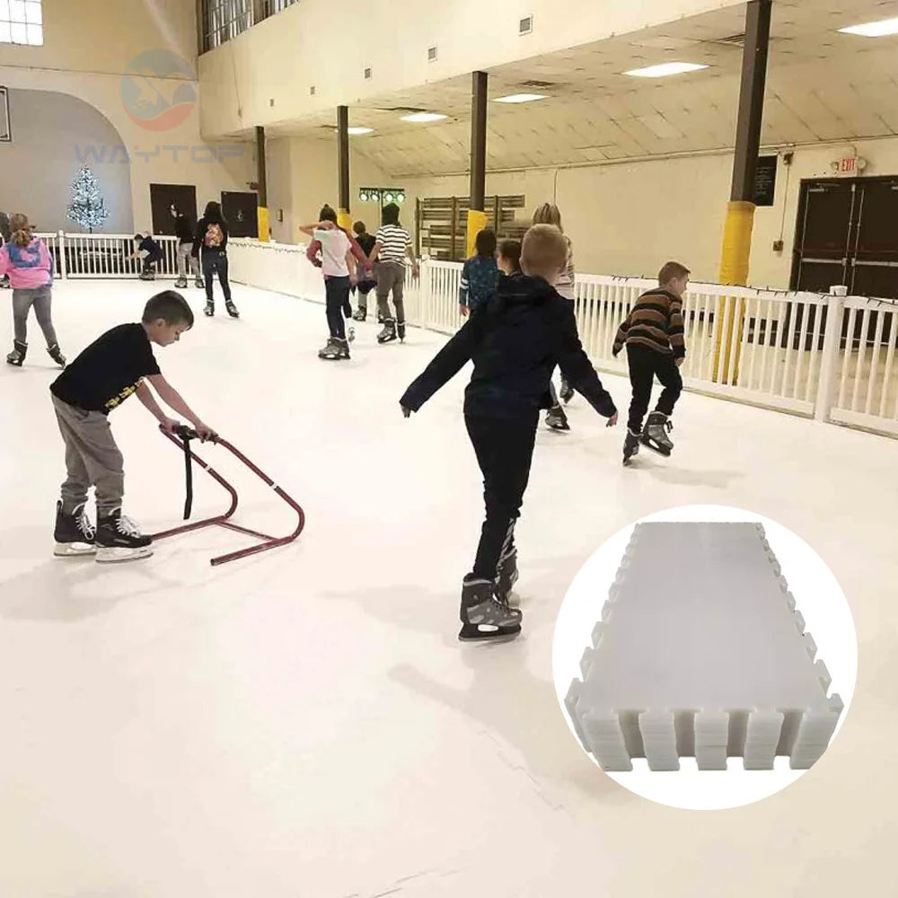 Backyard Hockey Rink 1000x2000 Synthetic Indoor/Outdoor Ice Tiles for Skating