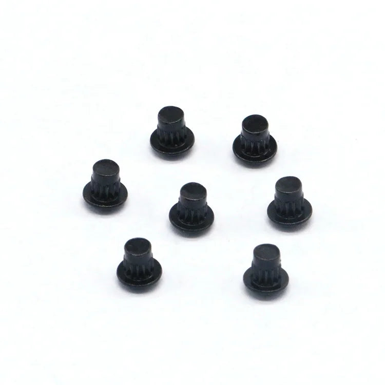 Wholesale Custom Black Iron Zinc Plated Solid Rivets Straight Knurled Round Head Fastening Components