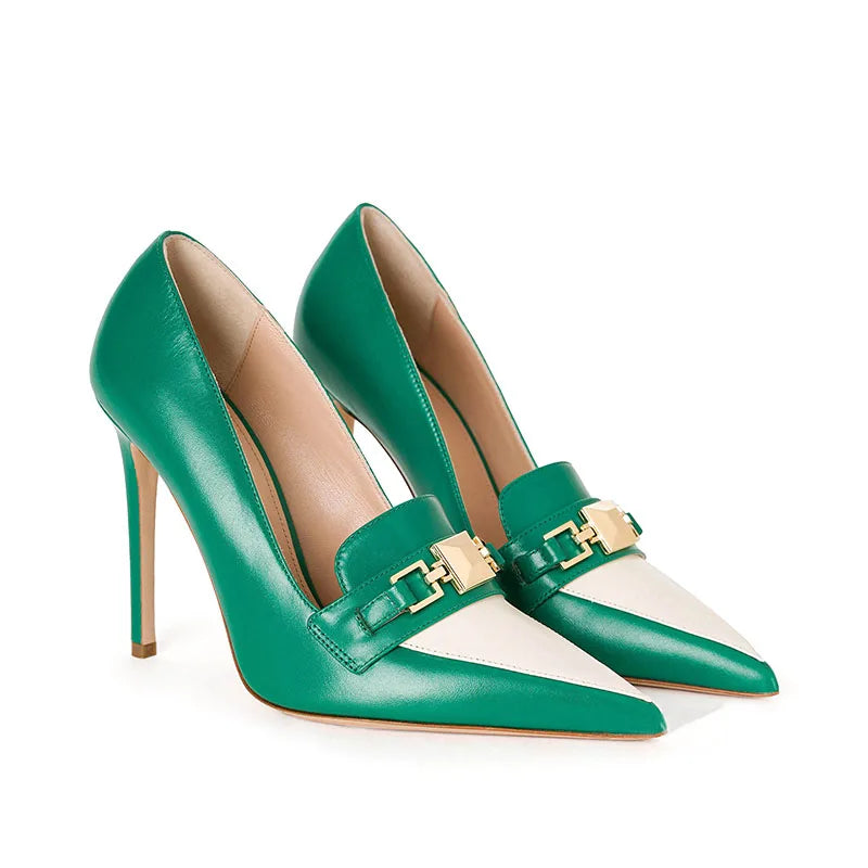Wholesale Brand Pumps Women Point Toe Belt Buckle Office Pumps Shoes Stiletto High Heel Dress Shoes Ladies