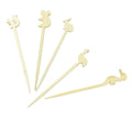 100% Natural Bamboo Skewers Cartoon Style Corndog Pick Korean Style Gas Grill Sticks Uncoated Easily Cleaned Healthy