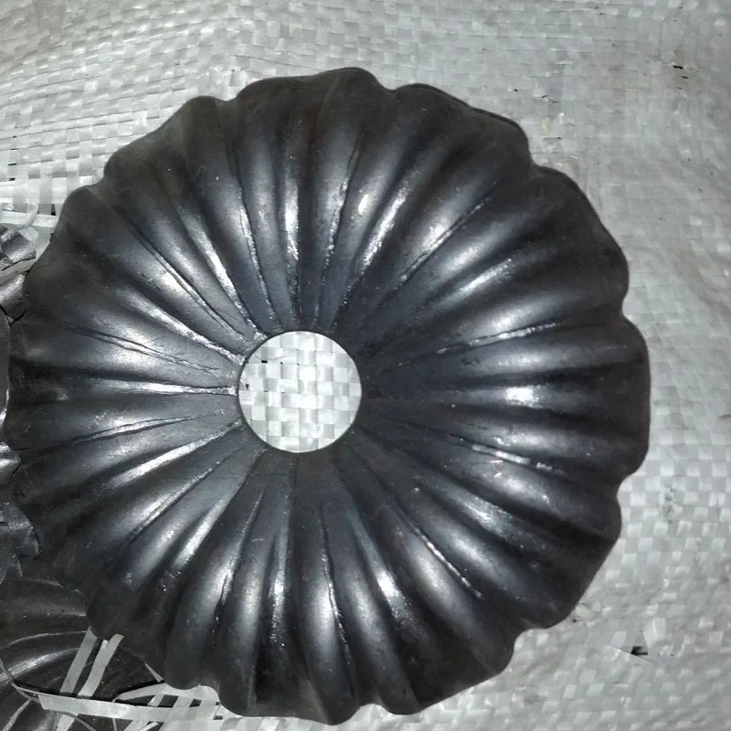 95mm Stamped Metal Flowers  for Staircase Railing Handrail Balcony Balustrade Gate Fence Parts