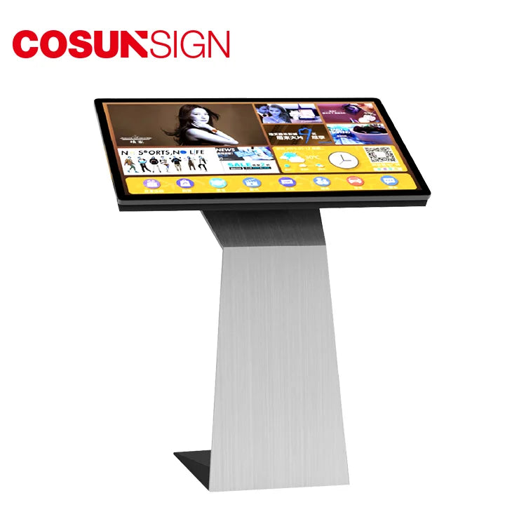 Floor Standing Touch Kiosk Android 32 Inch Interactive Touchscreen SDK IP65 Rated for Retail Store Shopping Elevator Wayfinding
