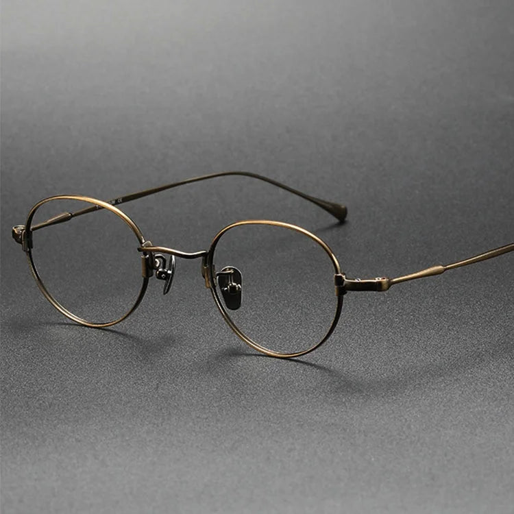 Durable Round Frame Luxury Titanium Eyeglasses Eyewear Reading Glasses for Women Optical Frames Ready to Ship Spectacle Frames