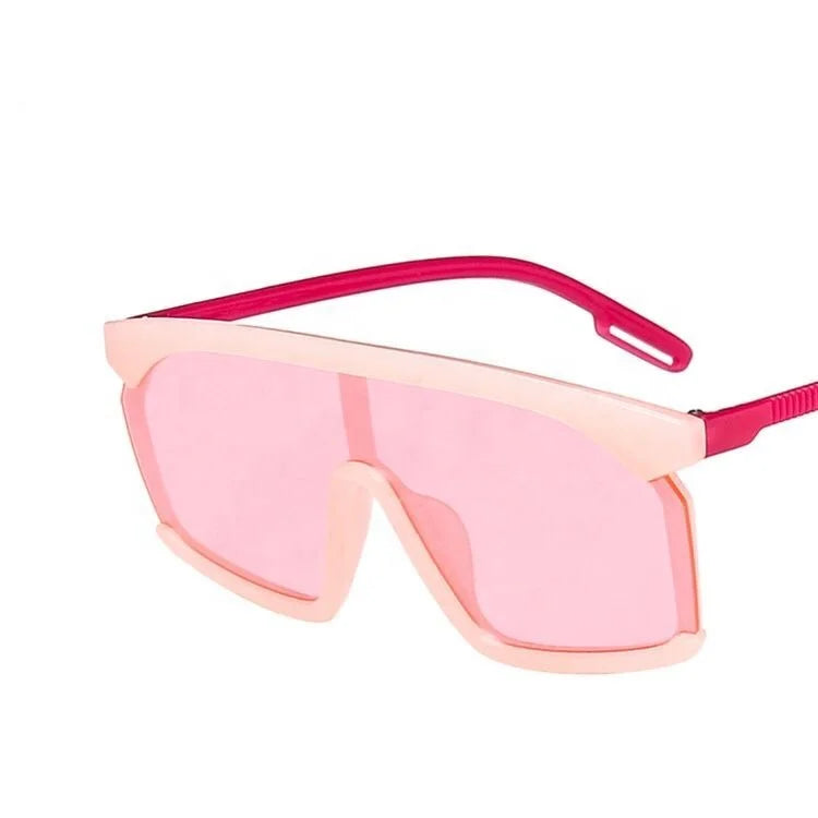 2021 One Piece PC Frame Kids Sunglasses with Gradient Smoke Lenses Acrylic UV400 China Wholesale