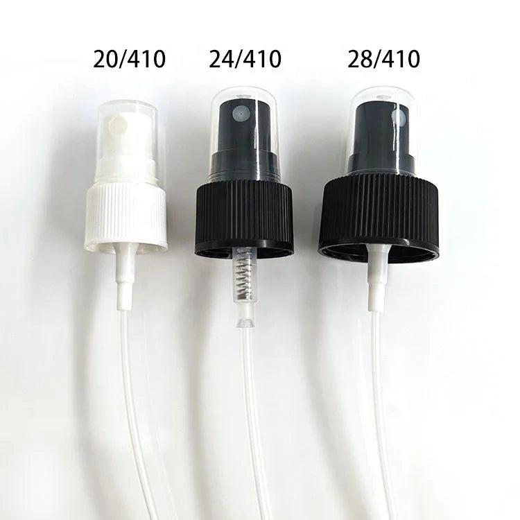 In Stock Black White DIN 28mm Bottle Pump Spray Head Neck Size 24 410 Plastic Spray Pump Cap