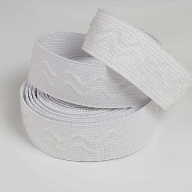 4.0 White Coated Non-slip Elastic Silicone Strip Professional Webbing Drops Glue Wristband 1mm Thickness Chuangqi CQ HT-2425 for