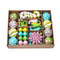 New Christmas Ball Gift Box set 100 Christmas gift decoration special-shaped ball painted Christmas tree hanging ornaments