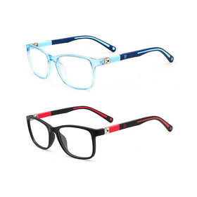 Wholesale TR90 Unisex Optical Glasses 180 Degree Flexible Hinge Lightweight Square Design Crystal Blue Gray Black Rectangle