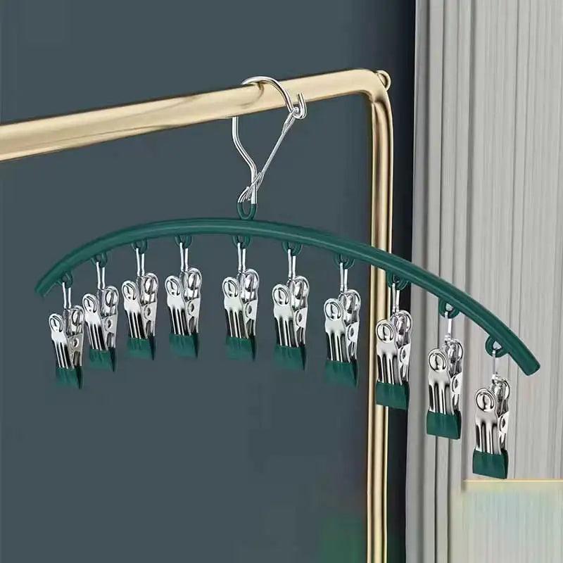 Factory Metal Pants Socks Hangers Organizer for Closet Pants Hanger With 10 Clips