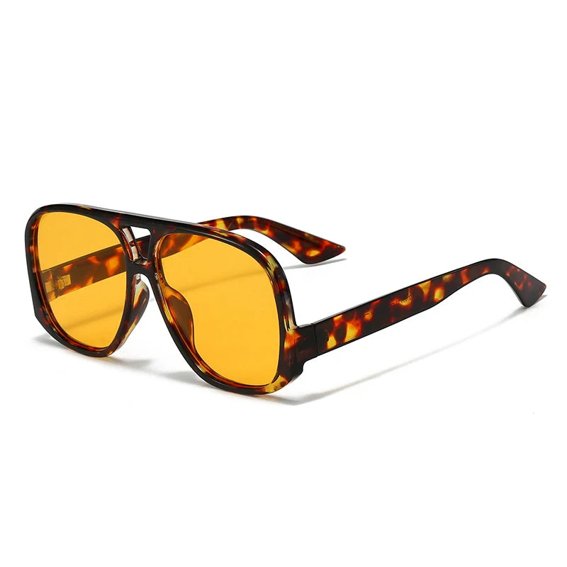 Oversized Double Bridge pilot Sunglasses Women Retro Gradient Color Lens Sun Glasses Men Classic Casual Driving UV Shades GD3933