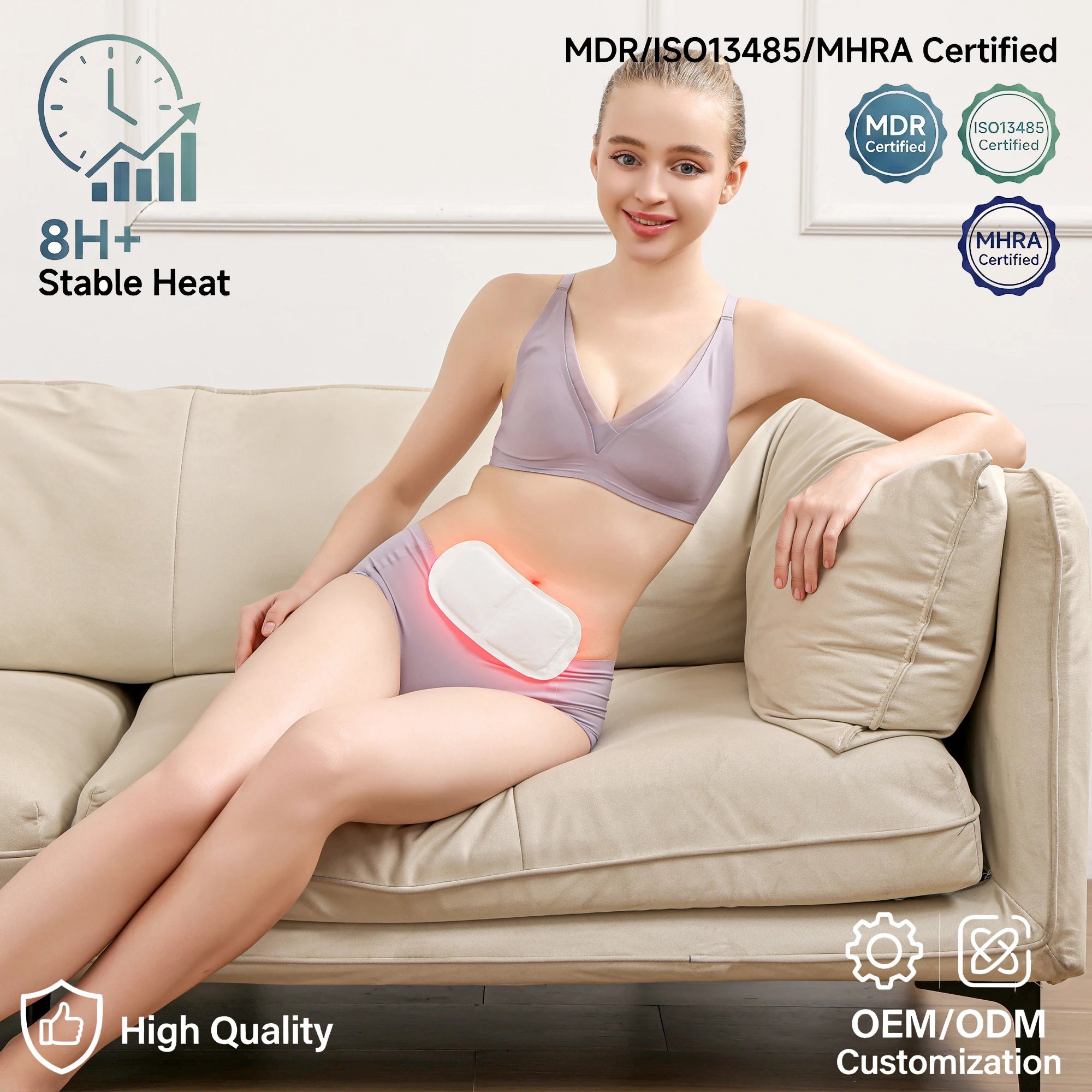 Women Heating Patch Gentle Warmth for Period Comfort Portable Disposable Heat Pad
