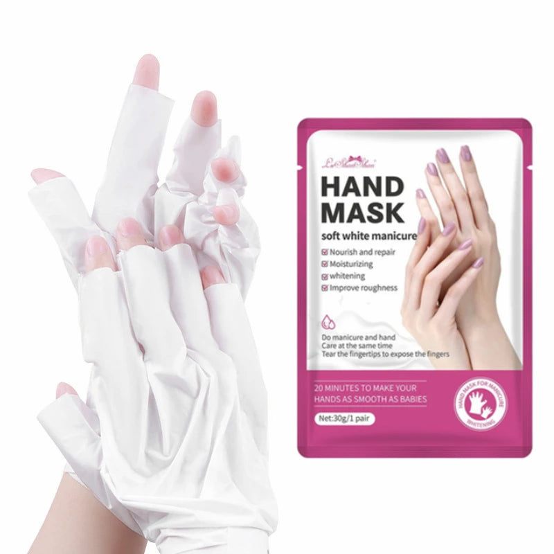 Open Design Women's Moisturizing Soft Set Gloves Hand Mask for Skin Care and Manicure Soft and Comfortable