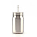 Wholesale 17oz Stainless Steel Mason Jar Double Wall Insulated Mason Cup with Straw Lid
