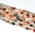 Wholesale Multicolor Rutilated Quartz Loose Gemstone Beads 6*8/8*10mm Natural Mix for DIY Jewelry