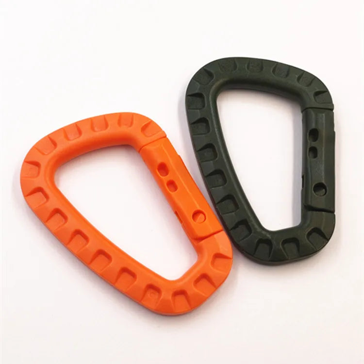 Plastic Carabiner D Shaped Key Chain Hook Clip Plastic Snap Carabiner