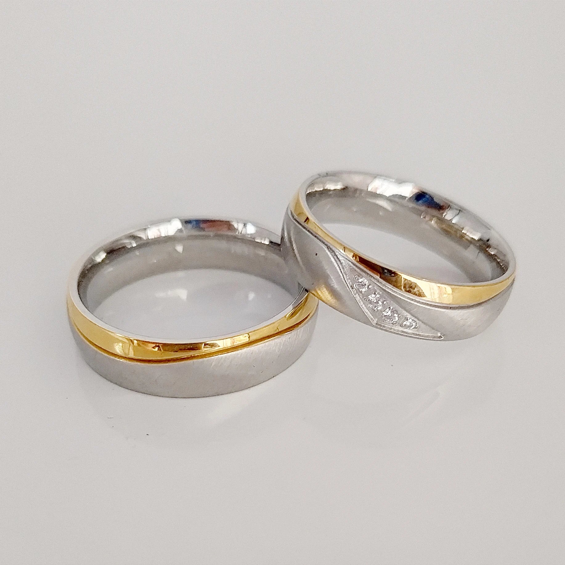 Designer Western Fashion Stainless Steel Jewellery Jewelry Wedding Rings Couple Sets for Lovers Bague Anillos Eheringe