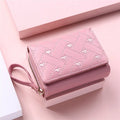 Bulk Cute PU Fashion Waterproof Women Purses Wristlet Wallet Zipper Closure Short Length Polyester Lining XXN XXNR-22081805