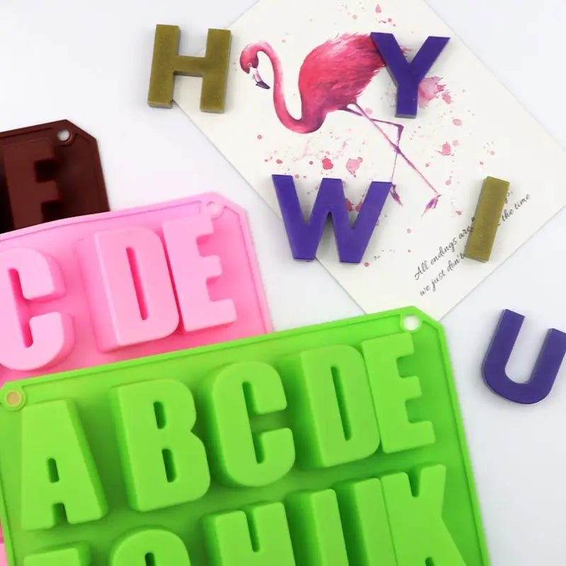 679 Capital Letter Handmade Silicon Chocolate Cake Mold Baking Tools Cake Tools