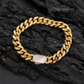 VEROMCA Men's Hip Hop Stainless Steel Bracelet Set Shell Buckle Fashion Chain & Link Jewelry Wholesale Bracelet