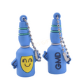 Custom Nurse-Themed Keychain with Blister Opener - Transparent PVC/Silicone Bottle Shape Ampoule Opener Made in Shenzhen