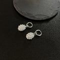 2025 New Designs Pineapple Shape Pearl Stainless Steel Hoop Drop Earrings for Women