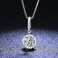 Fine Jewelry Chain S925 Sterling Silver Moissanite Pendant Cut Woman Iced Out Necklace Round Cut Wedding Engagement Gift