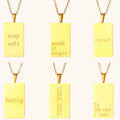 Dingran Coutomizable Stainless Steel Designers Jewelry Letter Pendant Necklace Waterproof Gold Plated Necklaces