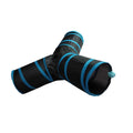 Foldable 3-Hole Indoor/Outdoor Interactive Training Tunnel for Cats 190T Material 25x25x135cm Size