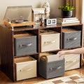 Large Capacity Vintage Foldable Clothing Storage Box Desktop Drawer Storage Basket for Office Europe Wardrobe Storage Bins Cube