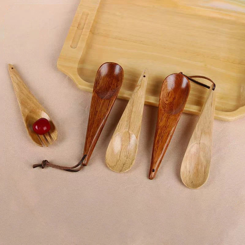 Tailai Handcrafted Wooden Spoons and Forks: Natural Elegance for Your Kitchen and Dining Perfect for Every Meal and Seasoning