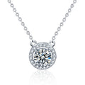 XMZ009 Classic 925 Sterling Silver Moissanite Diamond Gemstone Pendant Necklace Luxury Fashion Jewelry for Women Gift