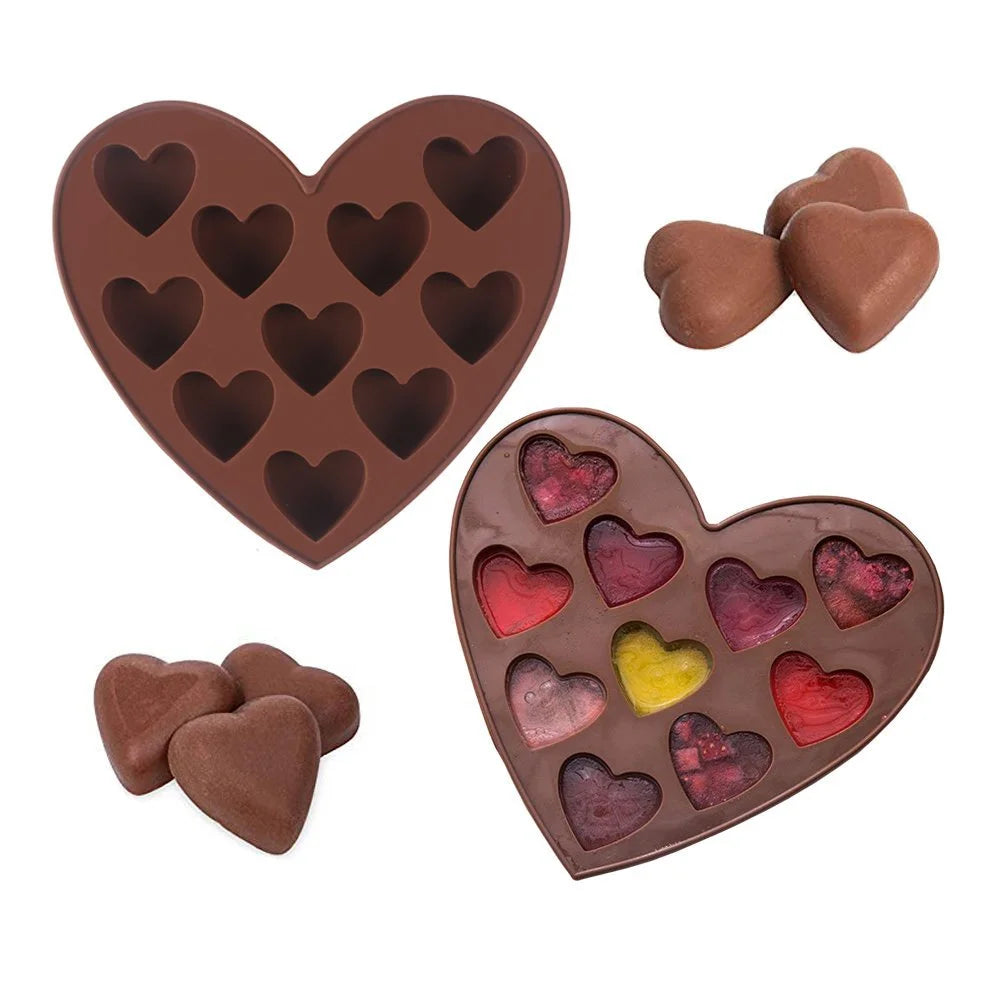 New Style Christmas Chocolate Mold Silicone Heart Shape Cake Molds Ready to Ship