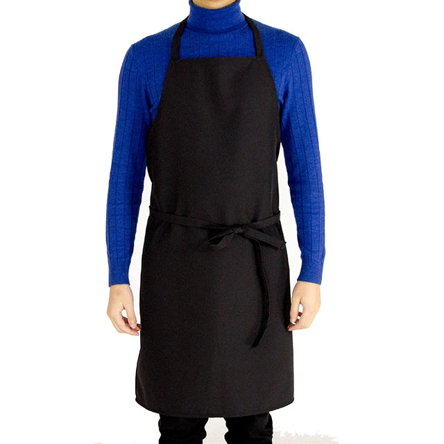 Cheap Bulk Wholesale Cotton Bib Aprons 260gsm 70x85cm Cleaning Restaurant Black Waterproof Eco-friendly 10 Colors Custom Logo