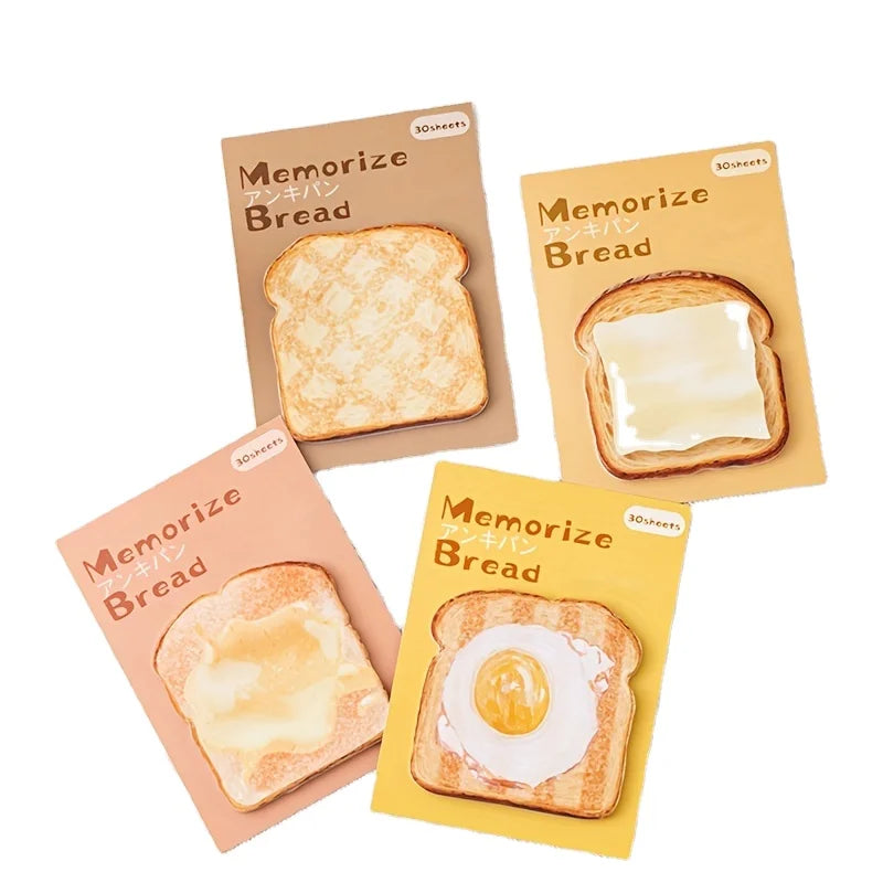 Creative Cute Toast Sticky Notes for Students with Good Looks and Practical Preparations Forget-to-notes DIY  Sticky Note