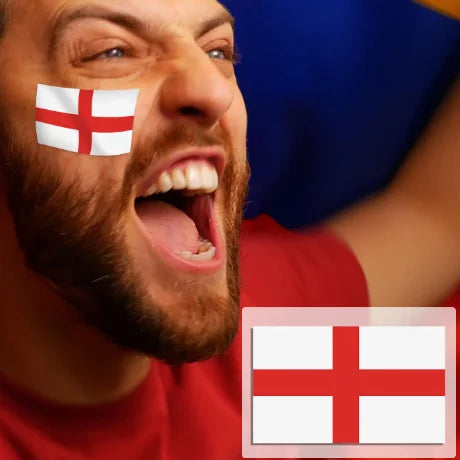 Flag Face Temporary Tattoo Colorful Water Transfer Sticker for Football Basketball Games Events Holidays-OEM Fake Sticker Gift