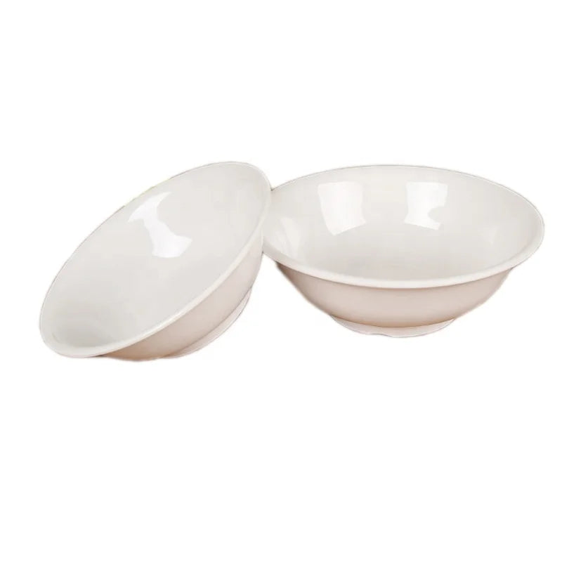 Custom Eco-Friendly Dishwasher Safe Heat Resistant 7 Inch White Melamine Noodle Bowl for Home & Restaurant Tableware